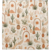 Boho woestijn botanische douchegordijn  (Voorkant)
