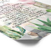 Boho woestijn cactus Baby shower luier spel teken Poster (Hoek)