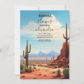 Boho Woestijn Cactus Bruidsuitnodiging Kaart (Voorkant)