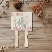 Boho woestijn cactus bruiloft handwaaier