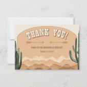 Boho woestijn Cactus rustieke zuidwestelijke ranch Bedankkaart (Voorkant)