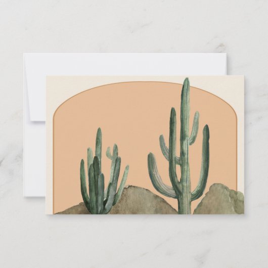 Boho woestijn Cactus rustieke zuidwestelijke ranch Bedankkaart (Achterkant)