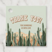 Boho Woestijn Cactus Western Dank Je Bedankjes Labels (Voorkant)