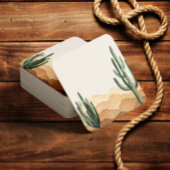 Boho woestijn cactus zuidwestelijke cowboy of cowg kartonnen onderzetters