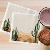 Boho woestijn cactus zuidwestelijke cowboy of cowg servet