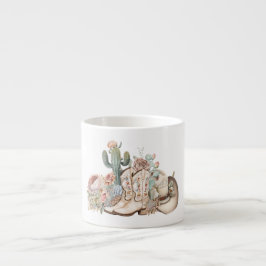 Boho woestijn cowgirl cowboylaarzen cowboy pet espresso kop
