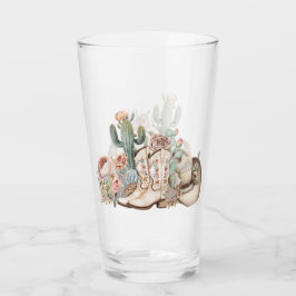 Boho woestijn cowgirl cowboylaarzen cowboy pet glas