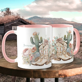 Boho woestijn cowgirl cowboylaarzen cowboy pet mok