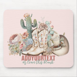 Boho woestijn cowgirl cowboylaarzen cowboy pet muismat