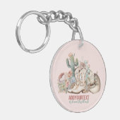 Boho woestijn cowgirl cowboylaarzen cowboy pet sleutelhanger (Voorkant Links)