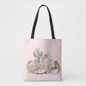 Boho woestijn cowgirl cowboylaarzen cowboy pet tote bag (Voorkant)
