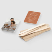 Boho woestijn foto bruiloft programma handwaaier (Niet-gemonteerd)