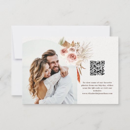 Boho-woestijn gedroogde bloemen Aarde-boog bedankt (Achterkant)