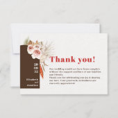 Boho-woestijn gedroogde bloemen aardtoon bedankkaart (Voorkant)