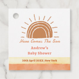 Boho woestijn hier komt het Son Baby shower Bedankjes Labels