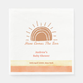 Boho woestijn hier komt het Son Baby shower Servet