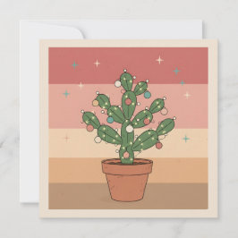 Boho woestijn kerst wenskaart feestdagenkaart