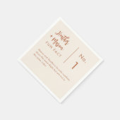 Boho woestijn koppel leuke weetjes bruiloft servet (Hoek)