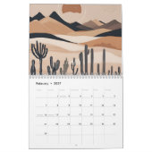 Boho woestijn kunst kalender (Feb 2027)