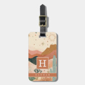 Boho Woestijn Landschap Bagage Label (Voorkant verticaal)