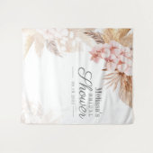 Boho woestijn Pampas gras Bruids douche achtergron Wandkleed (Voorkant (horizontaal))