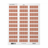Boho woestijn streeppatroon ontwerp etiket (Full Sheet)