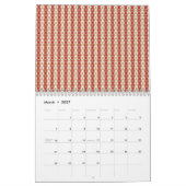 Boho woestijn streeppatroon ontwerp kalender (Mar 2027)