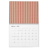 Boho woestijn streeppatroon ontwerp kalender (Feb 2027)
