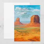 Boho Woestijn Trouw Uitnodiging Monument Valley AZ (Voorkant / Achterkant)