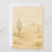 Boho Woestijn Watercolor Bestemming Bruiloft Kaart (Achterkant)