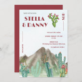 Boho woestijncactus Arizona Bestemming Kaart (Voorkant / Achterkant)