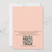 Boho woestijncactus rustieke elegante QR-code trou Kaart (Achterkant)