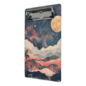 Boho Woestijnmaan Indigo Koper Hemellandschap Mini Klembord (Angled2)