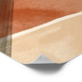 Boho woestijnpad zonsondergang, geometrische bogen poster (Hoek)