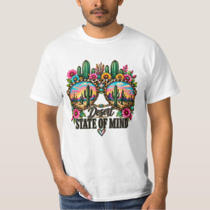 Boho Woestijnstaat Van Geest Cactus Zonsondergang T-shirt