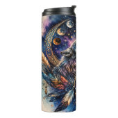 Boho Wolf Droomvanger Thermosbeker (Gedraaid links)