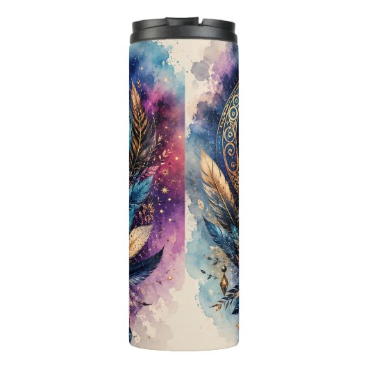 Boho Wolf Droomvanger Thermosbeker (Achterkant)