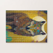 Boho Wolf Surreal Wildlife Art Legpuzzel (Horizontaal)