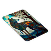 Boho Wolf Surreal Wildlife Art Magnet Magneet (Rechterzijde)