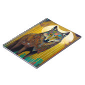 Boho Wolf Surreal Wildlife Art Notitieboek (Linkerzijde)