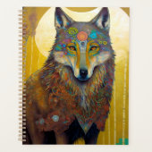 Boho Wolf Surreal Wildlife Art Planner (Voorkant)
