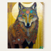 Boho Wolf Surreal Wildlife Art Planner (Achterkant)