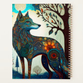 Boho Wolf Surreal Wildlife Art Planner (Achterkant)