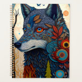 Boho Wolf Surreal Wildlife Art Planner (Voorkant)