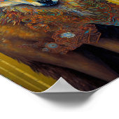 Boho Wolf Surreal Wildlife Art Poster (Hoek)