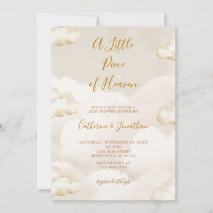 Boho Wolken Een Klein stukje Hemel Baby Shower Kaart