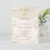 Boho Wolken Een Klein stukje Hemel Baby Shower Kaart (Staand voorkant)