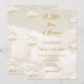 Boho Wolken Een Klein stukje Hemel Baby Shower Kaart (Voorkant / Achterkant)