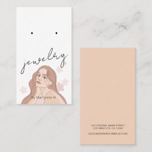 Boho Woman Boutique Earring Display Kaart Visitekaartje