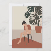 Boho Woman en Monstera Planten Summer Mode (Voorkant)